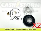 2 x Carburettor Carb Rebuild Repair Kit + Diaphragm + Float Aprilia Pegaso 650