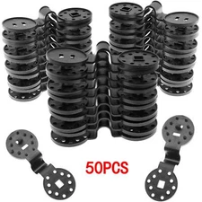 50PCS Heavy Duty Shade Cloth Clips Black Round Plastic Fixing Clamp Lock Grip
