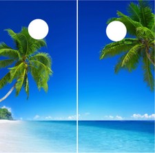 Beach Theme Cornhole Wraps Paradise Board Decals Bag Toss Game Sticker