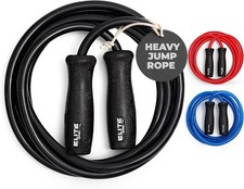 Elite Jumps Muay Thai 2.0 Weighted Jump Rope - Designed for High-Intensity Tr...