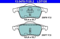 Bremsbelagsatz Scheibenbremse Hinten Ate 130470 71352 FÜR Volvo