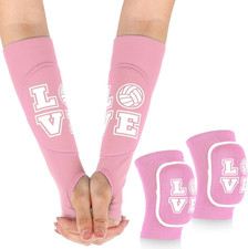 Volleyball Knee Pads and Volleyball Arm Sleeves with Protection Pad Forearm Elbo