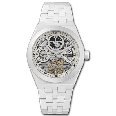 Ingersoll Herrenuhr Ceramic weiß Ingersoll The Broadway Armbanduhr UIN15103