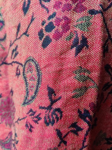 D&G Pashmina Scarf Shawl Wrap Cashmere Silk Fringe Floral Paisley 28x72" Orange - Picture 13 of 17