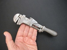 1800s Very Rare/Unusual 8 Old/Vtg Adjustable Pipe Wrench Antique Farm Tool
