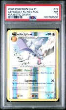 POP 5 - PSA 7 - Aerodactyl 15/100 Majestic Dawn Reverse Holo Foil 2008 Pokemon