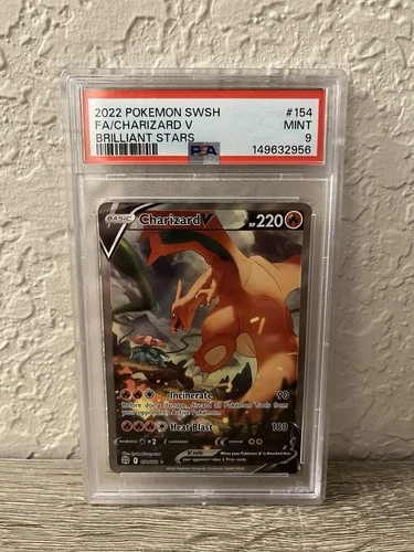 Charizard V 2022 Pokemon Brilliant Stars 154/172 Alternate Full Art Rare PSA 9