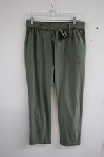 Banana Republic Women Jogger Pants Pull On Pockets Solid Polyester Green Size M