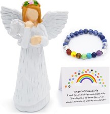 Angel of Friendship Pet Memorial Gift Dog Remembrance Angel Figurine with 7...