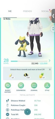 Pokemon Go (Stufe 28) Shiny Riolu X5