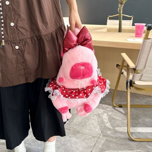 Collection Capybara Plush Backpack Stuffed Capybara Knapsack Girlfriend - Picture 4 of 13