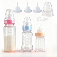 Pet Feeding Bottle Set,Puppy Kitten Nursing Bottle Anti-Choking Feeder-5.07oz/4