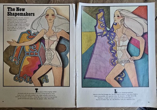 1968 Women's Jantzen Lady Marlene Maidenform Exquisite Form Girdle Bra Art ad