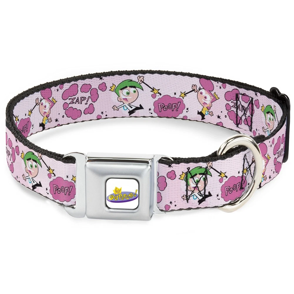 Dog Collar FOPB-THE FAIRLY ODDPARENTS Logo Full Color White THE FAIR (US IMPORT)
