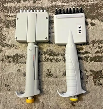 Labsystems Finnpipette 5 - 50uL 12 Channel 4510 Pipette + Sartorius 10 - 100uL