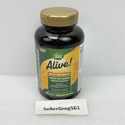 Nature's Way Alive! Max3 Potency Adult Complete 180 Count  Exp 5/2026