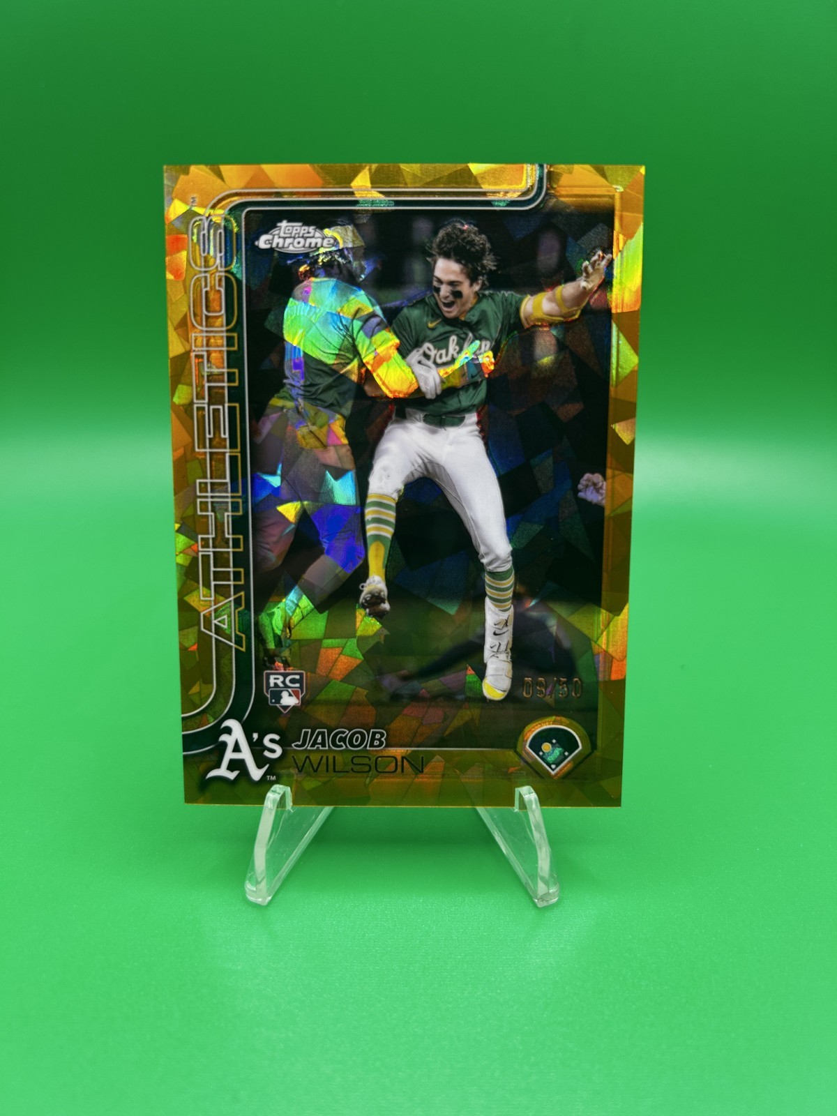 2025 Topps Chrome Sapphire Jacob Wilson Image Variation Gold RC /50