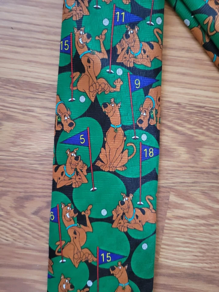 Gravata de golfe vintage 1999 Scooby-Doo Cartoon Network Hanna-Barbera novidade - Imagem 3 de 4