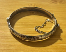 Sterling Silver Hinged Child s Bangle Bracele...