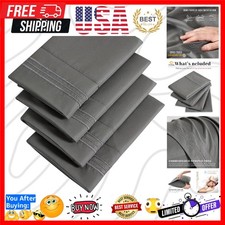 Pillow Cases Standard Size Set of 4, Ultra Soft 1800TC Hotel Quality Double B...