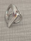 Salvatore Ferragamo Gancini Scarf Ring Silver Tone Made in Italy Vintage Luxury — photo 6
