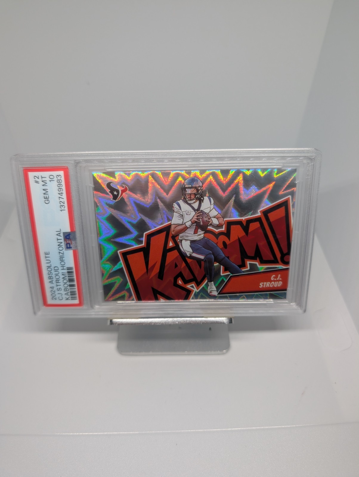 2024 Absolute C.J. Stroud Kaboom Horizontal SSP #2 Texans PSA GEM MINT 10