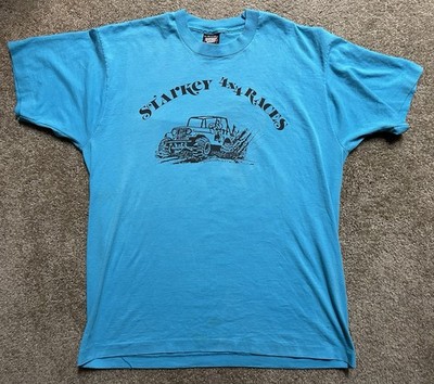VTG Starkey 4x4 Races Men s T-Shirt Size XL Screen Stars Single Stitch Jeep 