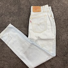 Vintage Levi  s 501 Women  s 25x28 Jeans USA Made Acid Wash Tapered Distressed 80s