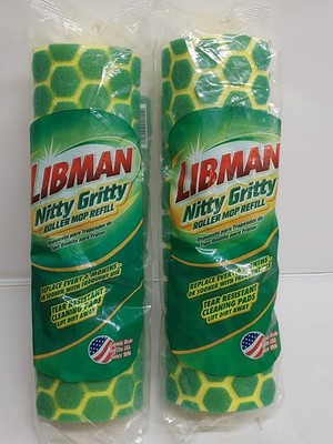 2-Pack Libman Nitty Gritty Roller Mop Refill Head Replacement #2011