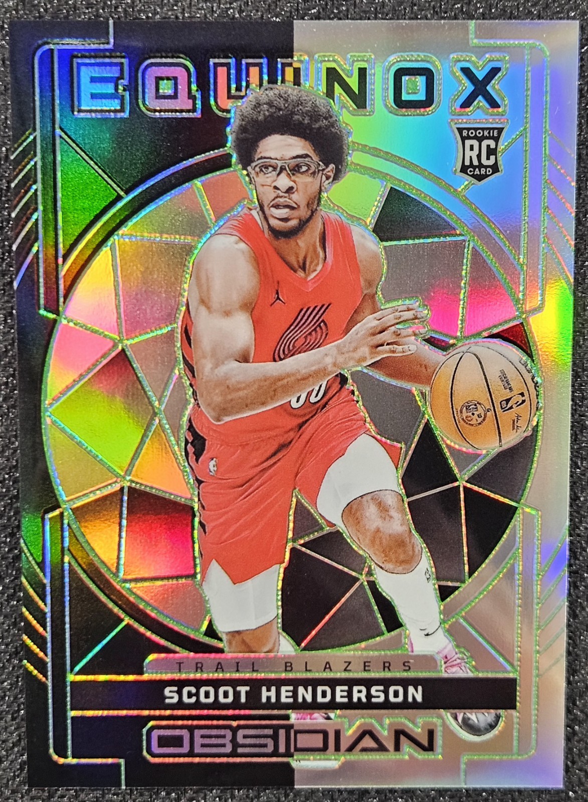 Scoot Henderson 2023-24 Panini Obsidian Equinox Electric Green /25 Rookie RC