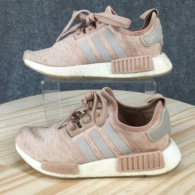 Adidas Shoes Womens 5 NMD R1 Athletic Low Sneakers CQ2012 Pink White Lace Up