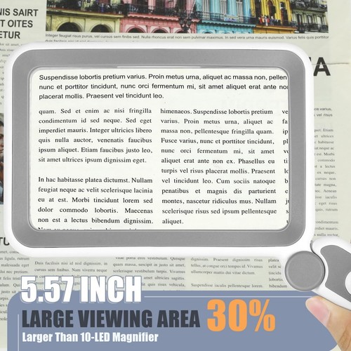 Magnifying Glass with Light, Rechargeable 5X Large Page Magnifier for Reading... - Picture 2 of 7