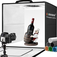 Light Box Photography 20" x 20" Large Portable Photo Studio Light Tent kit