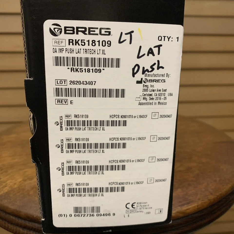 Rodillera izquierda Tritech lateral OA bisagra de empuje talla XL Bledsoe OA Impulse.    Foto 4 de 4