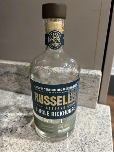 Russell's Reserve Single Rickhouse Camp Nelson E Empty Bourbon Bottle