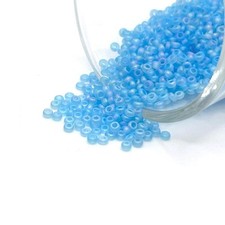 Blue Pearl Frosted 12/0 Glass Seed Beads - US Seller