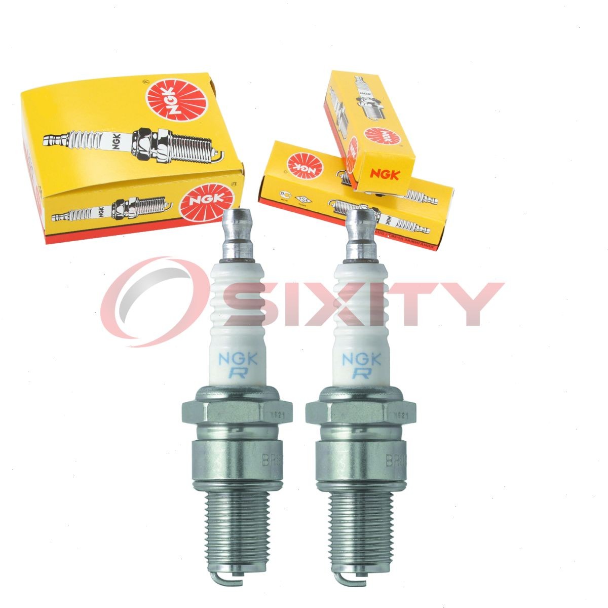 2 pc NGK 1463 BR8ES BLYB Standard Spark Plugs for WR4CC W24ESR-U W24ESR mu