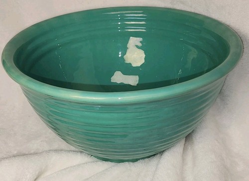 Vtg Early Bauer Pottery Ringware Large Mixing Bowl 11" W. X 5.5" Tall 1930s - Picture 8 of 22