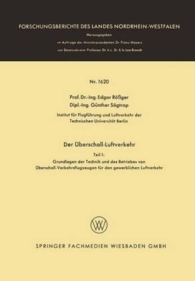 Der berschall-Luftverkehr: Grundlangen der Technik und des Betriebes von ?bersch
