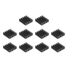10Pack 6x20x20mm Black Aluminum Heatsink Adhesive Thermal Pad 3D Printers