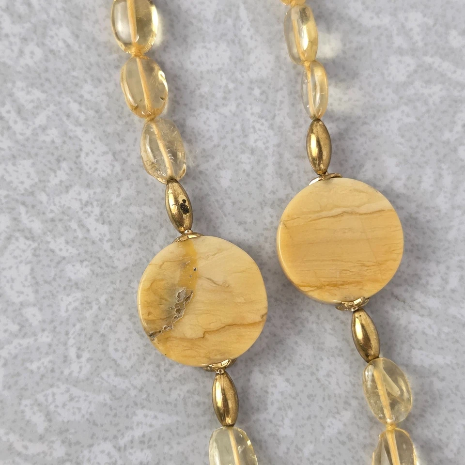 Ro Do Collection Rosemary G 长项链 Saks 50 英寸黄水晶黄色碧玉复古 — 第 4/4 张图片