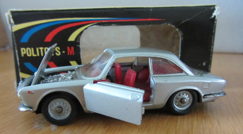 VINTAGE POLITOYS M ALFA ROMEO GIULIA SPRINT GT COME NUOVO IN SCATOLA ORIGINALE