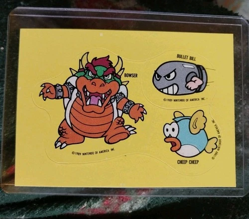 Vintage VTG 1989 Topps NINTENDO & NES Video Game TRADING STICKER CARD #23 Bowser