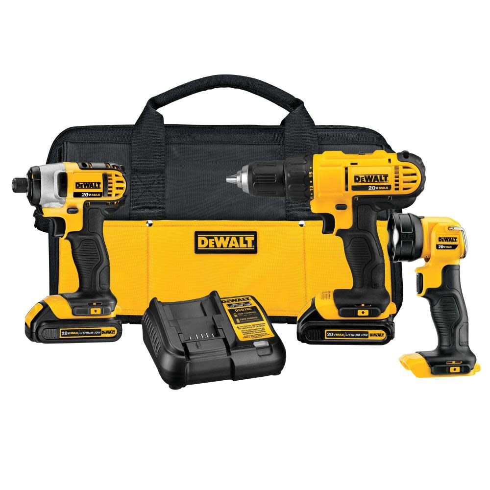 Комбинированный литий-ионный набор инструментов Dewalt 20V Max 3 53390₽
