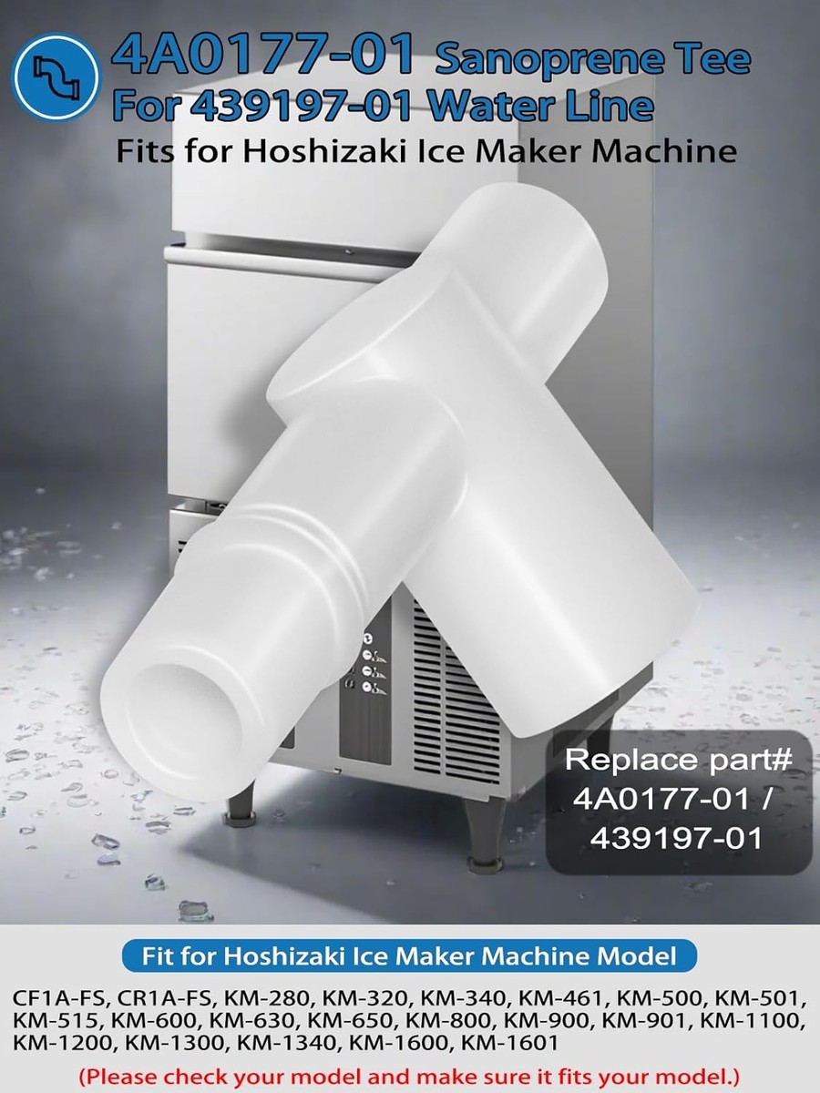 Sanoprene Tee for Hoshizaki Ice Maker Machine Water Line Connector