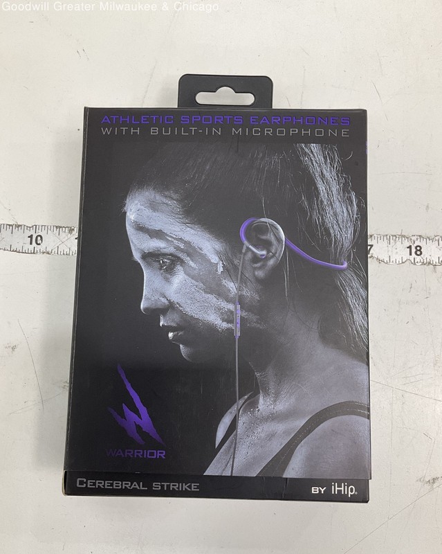 Warrior By iHip Athletic Sports Earphones IPWAR5-PRGRY New in Sealed Box