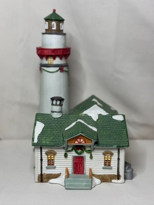 1992 Lemax DICKENSVALE Porcelain LIGHTHOUSE 10'' High *Powercord Not Included