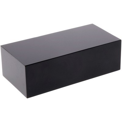 Plymor Black Polished Acrylic Rectangular Display Block, 1'' H x 1.5'' W x 3'' D
