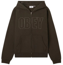 Felpa Obey Digable Extra Heavy Zip Hood Rosin