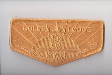 Lodge 492 Golden Sun 2020 Fall Fellowship OA flap (B) (AL)